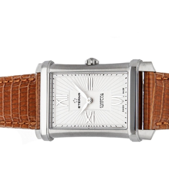 Eterna Women's 2410.41.65.1198 Contessa Two-Hands Leather Watch MSRP $2,495 - Picture 2 of 2